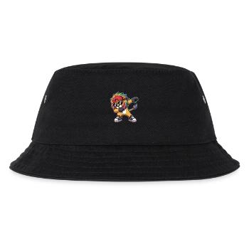 Dabbing Lion with Rainbow Mane - Kids’ Bucket Hat - black - Front