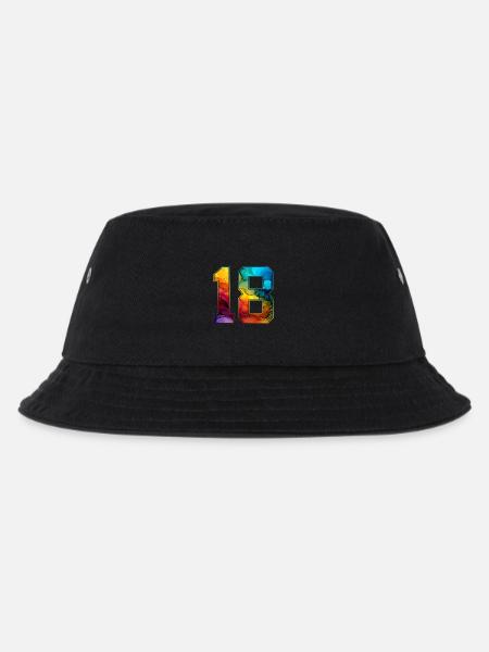 NO. 18 NUMBER 18 COLLEGE 18TH BIRTHDAY - Kids’ Bucket Hat - black