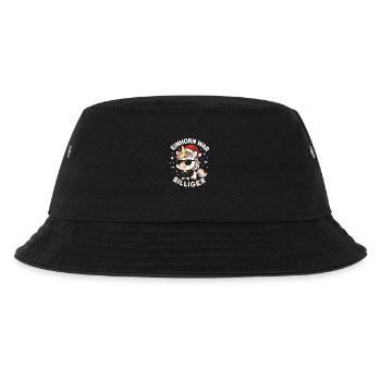 Weihnachten Spruch Humor Einhorn Lustig Rentier - Kinder Bucket Hat - Schwarz - Vorne