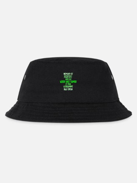 Gamer Zocker Nerd Vater Spruch Vatertag Lustig - Kinder Bucket Hat - Schwarz