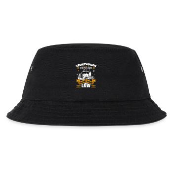Sportwagen sind für Jungs - Männer fahren LKW - Kinder Bucket Hat - Schwarz - Vorne