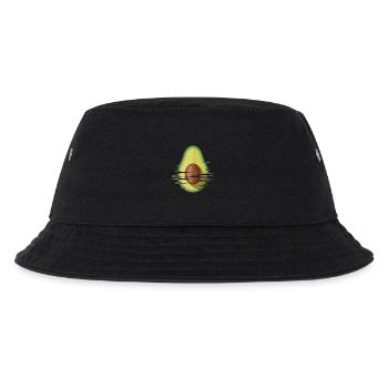 Avocado Glitch Grafik - Kinder Bucket Hat - Schwarz - Vorne