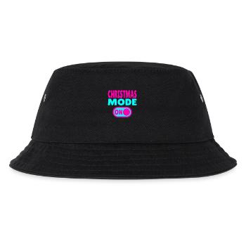 Christmas Mode ON - lustige Weihnachts-Sprüche - Kinder Bucket Hat - Schwarz - Vorne