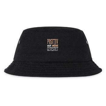 Tested positive for tired humor - Kids’ Bucket Hat - black - Front