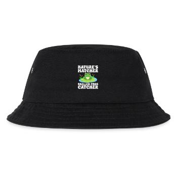 Frog Catcher Nature´s Matcher Skilled Catcher Frog - Kinder Bucket Hat - Schwarz - Vorne