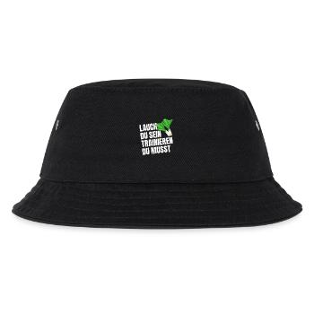 Kraftsport LAUCH DU SEIN TRAINIEREN DU MUSST - Kinder Bucket Hat - Schwarz - Vorne