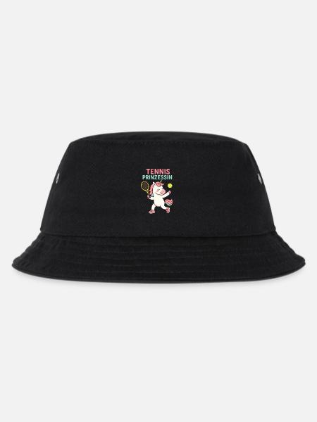 Tennis Prinzessin Einhorn Shirt für Mädchen - Kinder Bucket Hat - Schwarz
