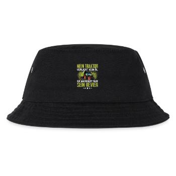 Landwirt - Kinder Bucket Hat - Schwarz - Vorne