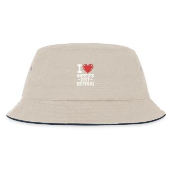 I Love Arbeitszeitbetrug Kein Verbrechen Job Büro - Kinder Bucket Hat - Natur/Navy - Vorne