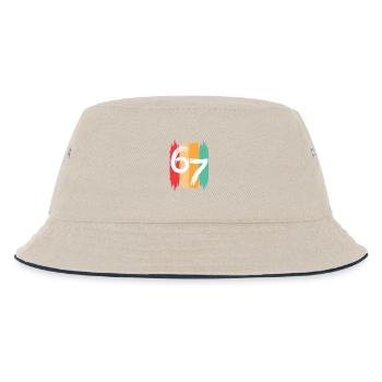 Six Seven Kids Meme 6 7 - Kids’ Bucket Hat - ecru/navy - Front