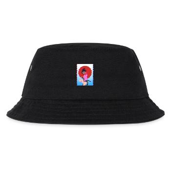 Glitch Samurai Waifu: Vaporwave-Ästhetik - Kinder Bucket Hat - Schwarz - Vorne