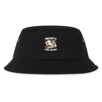 Faulenzer & Katzenliebhaber Geschenkidee Chonk - Kinder Bucket Hat - Schwarz - Vorne