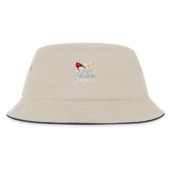 Frohe Weinachten - Kinder Bucket Hat - Natur/Navy - Vorne