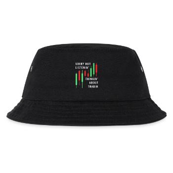 Geld Finanzen Aktien Trading Bitcoin Kapital - Kinder Bucket Hat - Schwarz - Vorne