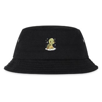 Winterliche Schildkröte im Schnee - Kinder Bucket Hat - Schwarz - Vorne