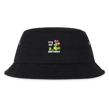 8e anniversaire Garçon Fille Dinosaure Huit ans - Bob Enfant - noir - Devant