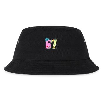 67 ft 6 7 bunte Welt schule - Kinder Bucket Hat - Schwarz - Vorne
