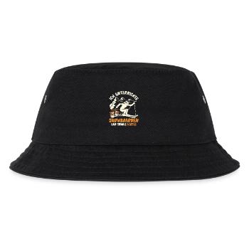 Snowboarder ICH UNTERRICHTE UND TRINKE KAFFEE - Kinder Bucket Hat - Schwarz - Vorne
