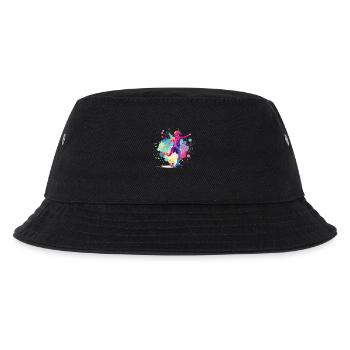 Soccer Soccer Woman, Soccer Player, Colorful Woman - Kids’ Bucket Hat - black - Front