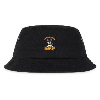 Pomsky-Mama Kuscheltier-Pomsky-Besitzerin und Hundeliebhaber - Kinder Bucket Hat - Schwarz - Vorne