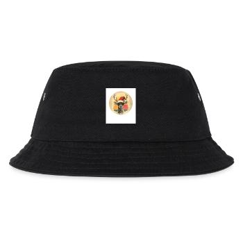 Rentier Hirsch Geweih Reindeer Vintage Weihnachten - Kinder Bucket Hat - Schwarz - Vorne