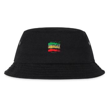 Raggae Musik Rasta Geschenke Damen Herren - Kinder Bucket Hat - Schwarz - Vorne