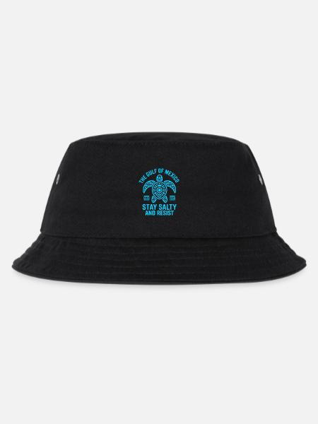Gulf of Mexico Turtle Vintage Abzeichen - Kinder Bucket Hat - Schwarz