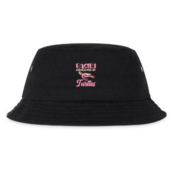 Leicht abgelenkt von Schildkröten - Kinder Bucket Hat - Schwarz - Vorne