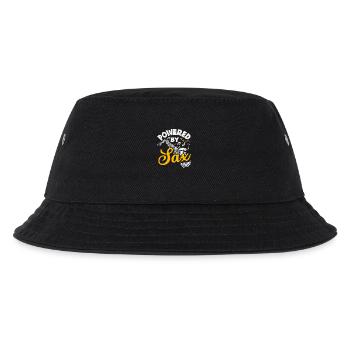 Powered By Sax Saxophone Player Marching Band - Kids’ Bucket Hat - black - Front