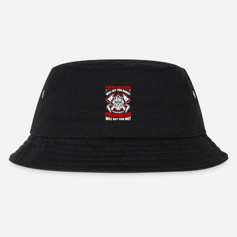 Feuerwehr - Kinder Bucket Hat - Schwarz