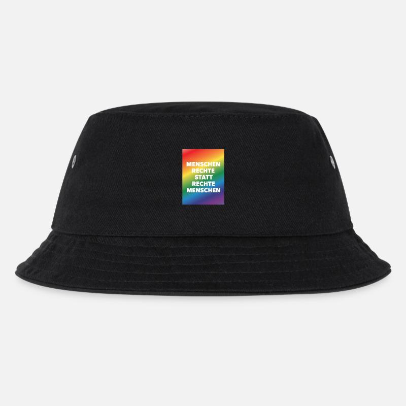 Menschenrechte statt Hass und Hetze - Kinder Bucket Hat - Schwarz