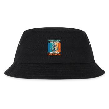 Opa ALTERSHEIM KANN WARTEN ICH FAHR NACH - Kinder Bucket Hat - Schwarz - Vorne