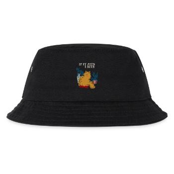 WENN ES IN EINEN SITZ PASST - Kinder Bucket Hat - Schwarz - Vorne