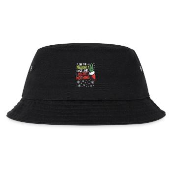 Naughty List I Regret Nothing - Kids’ Bucket Hat - black - Front