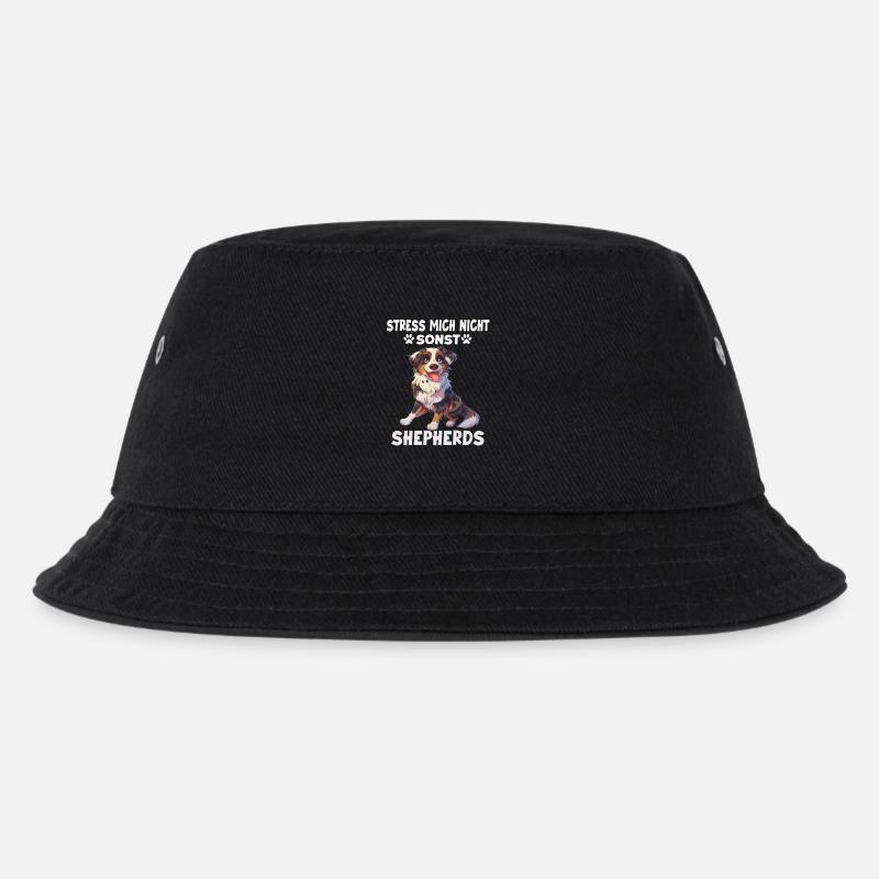 Hunde Sprüche Hundeliebhaber Geschenk Gassi Aussie - Kinder Bucket Hat - Schwarz