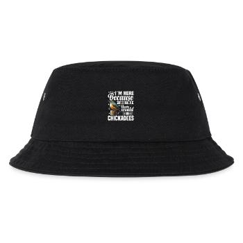  Chickadee Stuffed Animal Birding Bird Chick - Kids’ Bucket Hat - black - Front
