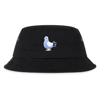 Blue Dove Aufkleber-Illustration - Kinder Bucket Hat - Schwarz - Vorne