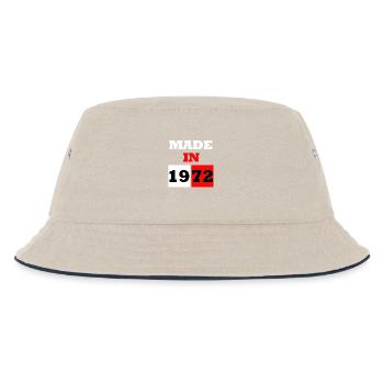 Made In 1972 Retro Vintage Birthday - Kids’ Bucket Hat - ecru/navy - Front