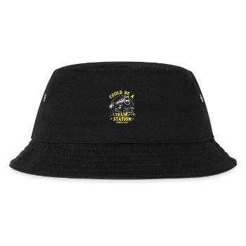 Steam Train Station Day - Kids’ Bucket Hat - black - Front