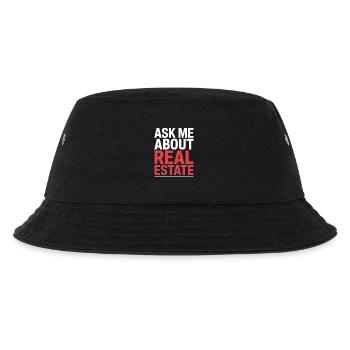 Ask Me About Real Estate - Kids’ Bucket Hat - black - Front