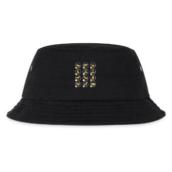 Chinesisches Neujahr Chinesisches Tierkreis-Tierhoroskop - Kinder Bucket Hat - Schwarz - Vorne