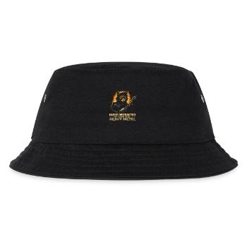Katze Musik Heavy Metal Katzen Geschenkidee Lustig - Kinder Bucket Hat - Schwarz - Vorne