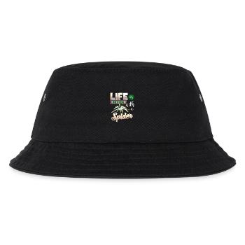 Life is better with a Spider - for spider fans - Kids’ Bucket Hat - black - Front