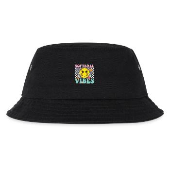 Softball-Vibes: Coole, spaßige Grafik für Spieler und Fans - Kinder Bucket Hat - Schwarz - Vorne