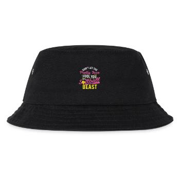 Lass dich vom hübschen Gesicht nicht täuschen, Softball-Biest - Kinder Bucket Hat - Schwarz - Vorne