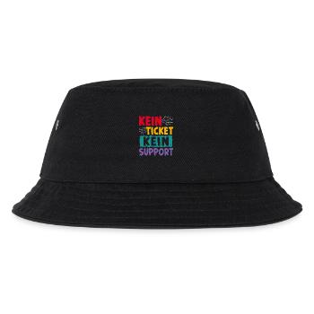 Nerd Computer KEIN TICKET KEIN PROBLEM LUSTIG - Kinder Bucket Hat - Schwarz - Vorne