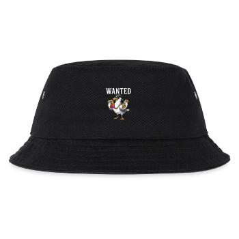 Wanted seagull with fries and fish sandwiches - Kids’ Bucket Hat - black - Front