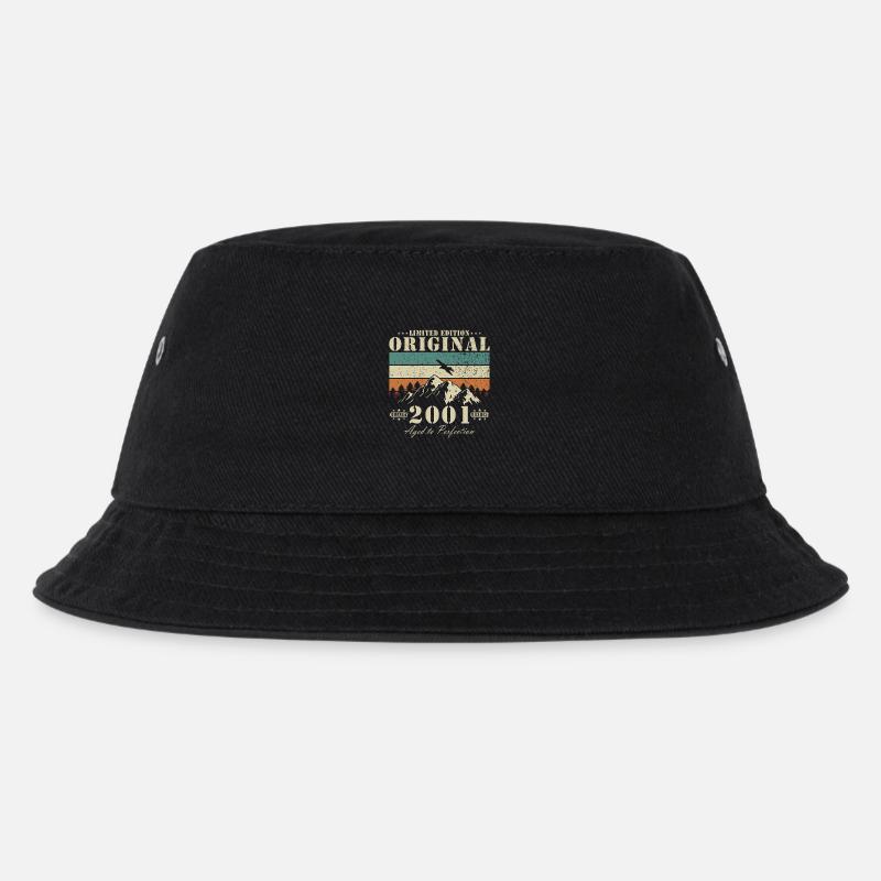 Limitierte Original 2001 Berglandschaft - Kinder Bucket Hat - Schwarz