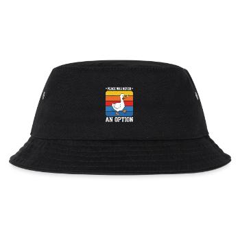 Frieden war nie eine Option Goose Retro - Kinder Bucket Hat - Schwarz - Vorne
