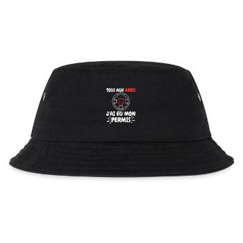 Junger Fahrer Alle Unterkünfte Ich habe meinen Führerschein - Kinder Bucket Hat - Schwarz - Vorne